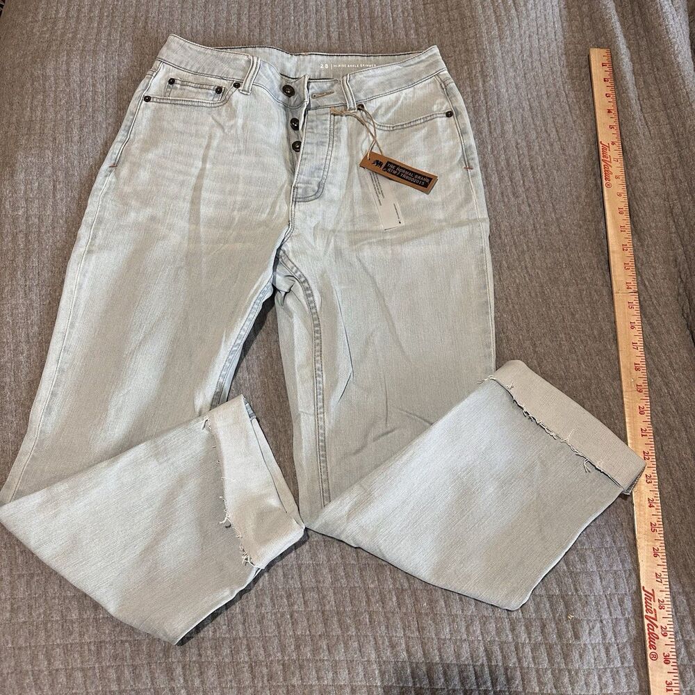 The Normal Brand Women’s High-Rise Skinny Jeans Light Wash Blue Denim Pockets 28